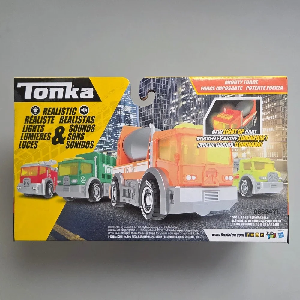 Tonka Mighty Force Cement Mixer Toy Truck Lights and Sounds‎ Orange 06624YL NEW